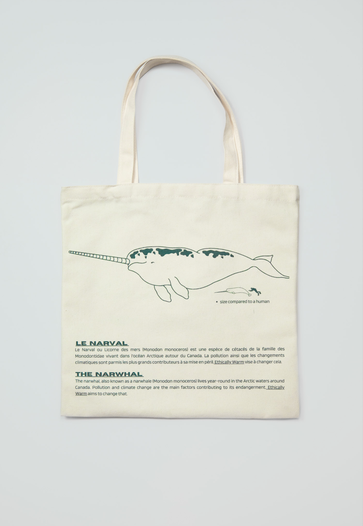 Narwhal tote bags